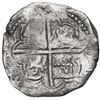 Image 2 : Potosi, Bolivia, cob 8 reales, Philip III, assayer Q, Grade 1.