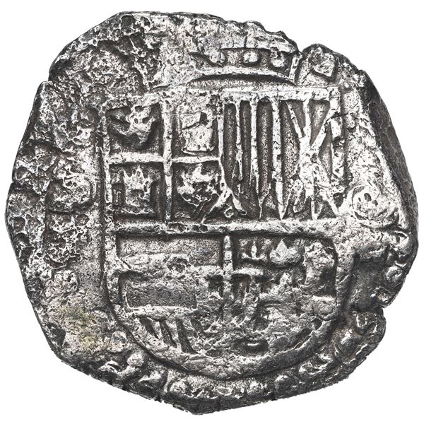 Potosi, Bolivia, cob 8 reales, 1619 T, Grade 3.