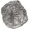Image 2 : Potosi, Bolivia, cob 8 reales, 1620 T, upper half of shield and quadrants of cross transposed, Grade