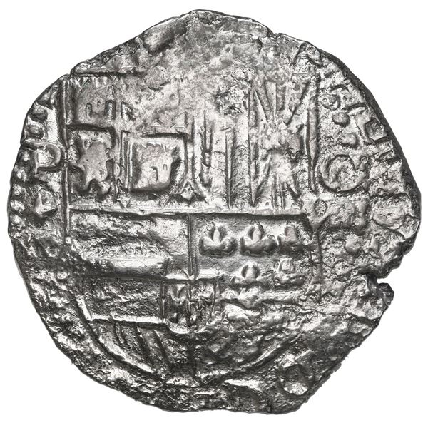 Potosi, Bolivia, cob 8 reales, 1621 T, quadrants of cross transposed, Grade 2.