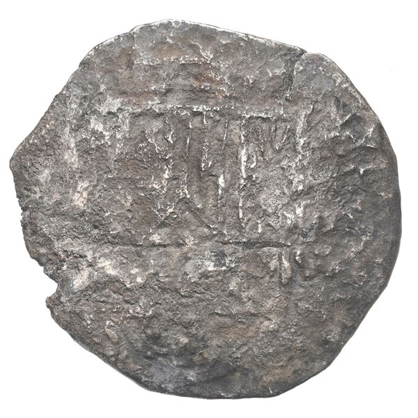 Potosi, Bolivia, cob 8 reales, Philip III, assayer not visible, "5 points," with hand-signed certifi