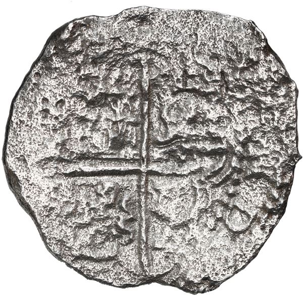 Potosi, Bolivia, cob 8 reales, Philip III, assayer not visible, Grade 3.