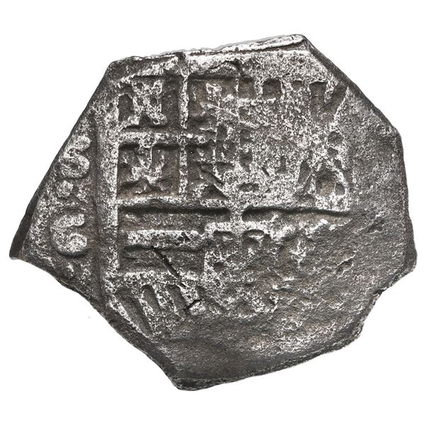 Seville, Spain, cob 4 reales, Philip III, assayer G, Grade 2.