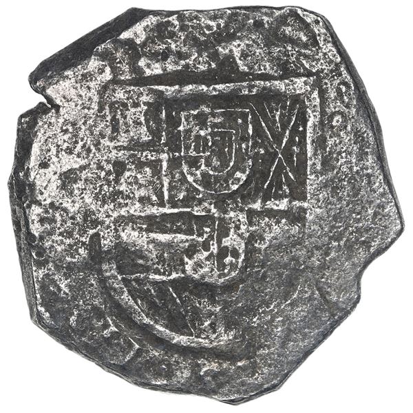 Seville, Spain, cob 4 reales, Philip III, assayer G, Grade 3.