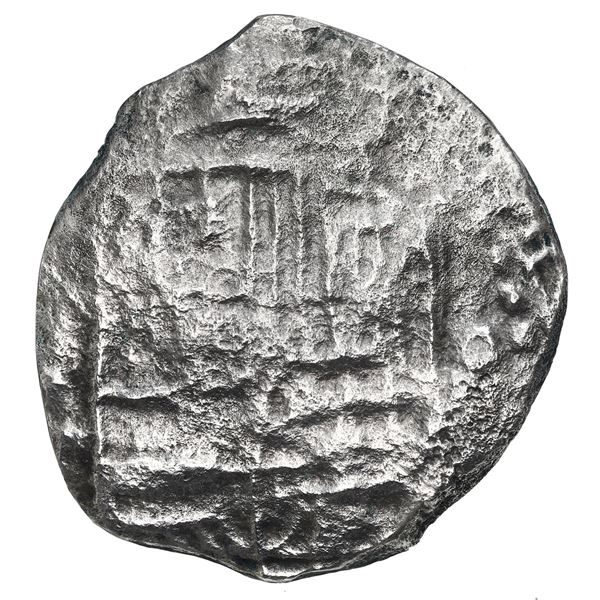 Potosi, Bolivia, cob 8 reales, Philip III, assayer not visible, Grade 3.