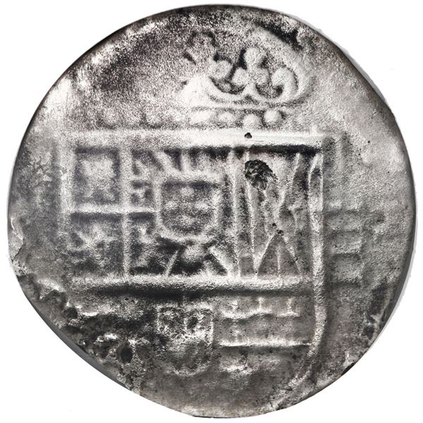 Spain (mint uncertain), cob 4 reales, Philip III, assayer not visible, NGC shipwreck effect / Sao Jo