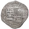 Image 1 : Potosi, Bolivia, cob 8 reales, Philip III, assayer T, quadrants of cross transposed.