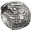 Image 1 : Potosi, Bolivia, cob 8 reales, 1649 (O), with crowned-F (two dots) countermark on shield.