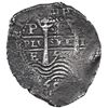 Image 1 : Potosi, Bolivia, cob 8 reales, 1653 E, dot-PH-dot at top.
