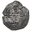 Image 2 : Potosi, Bolivia, cob 8 reales, 1653 E, dot-PH-dot at top.