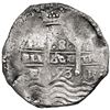 Image 1 : Potosi, Bolivia, cob 8 reales, 1653 E, dot-PH-dot at top.