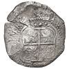 Image 2 : Potosi, Bolivia, cob 8 reales, 1653 E, 1-PH-6 at top.