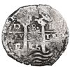 Image 1 : Potosi, Bolivia, cob 8 reales, 1656 E, PH at top.