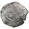 Image 2 : Potosi, Bolivia, cob 8 reales 1656 E, PH at top.