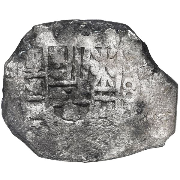 Mexico City, Mexico, cob 8 reales, Philip V, assayer not visible.