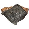 Image 1 : Clump of one Mexico City, Mexico, cob 4 reales, Philip V, assayer not visible, on chunk of encrustat
