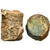 Image 2 : Encrusted stack of about 25 English East India Co. copper XX cash, 1808.