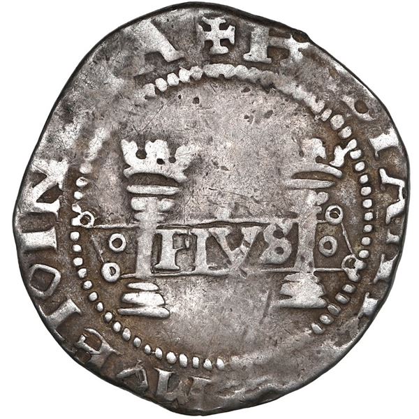 Mexico City, Mexico, 1 real, Charles-Joanna, "Early Series," assayer P to right, mintmark M to left