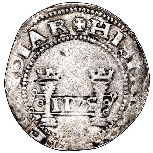 Mexico City, Mexico, 1 real, Charles-Joanna, "Early Series," assayer P to right, mintmark M to left 