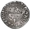 Image 2 : Mexico City, Mexico, 1 real, Charles-Joanna, "Early Series," assayer G between bottoms of pillars, a