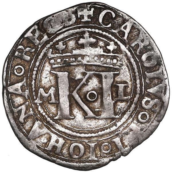 Mexico City, Mexico, 1/2 real, Charles-Joanna, "Late Series," assayer L to right, mintmark M to left