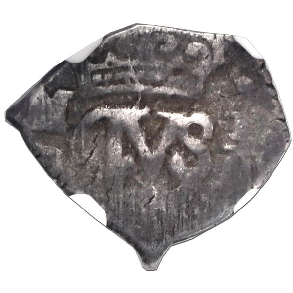 Mexico City, Mexico, cob 1/2 real, Louis I (1724-5), assayer D, rare, NGC VF 20.