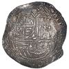 Image 1 : Potosi, Bolivia, cob 8 reales, Philip II, assayer A, denomination as oVIIII ("9 reales"), rare.