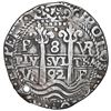 Image 1 : Potosi, Bolivia, cob 8 reales Royal (galano), 1692 VR, rare, NGC VF details / holed, ex-Tempel.
