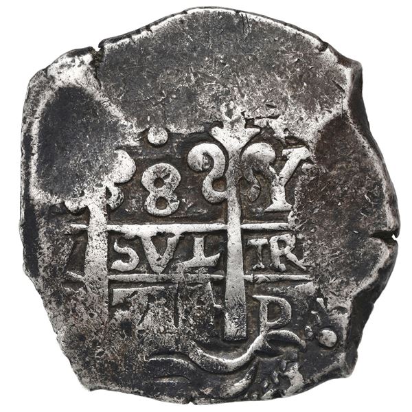 Potosi, Bolivia, cob 8 reales, 1714 Y.