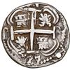Image 2 : Potosi, Bolivia, cob 4 reales Royal (galano), 1727/6 Y, Louis I, extremely rare, NGC XF details / ho