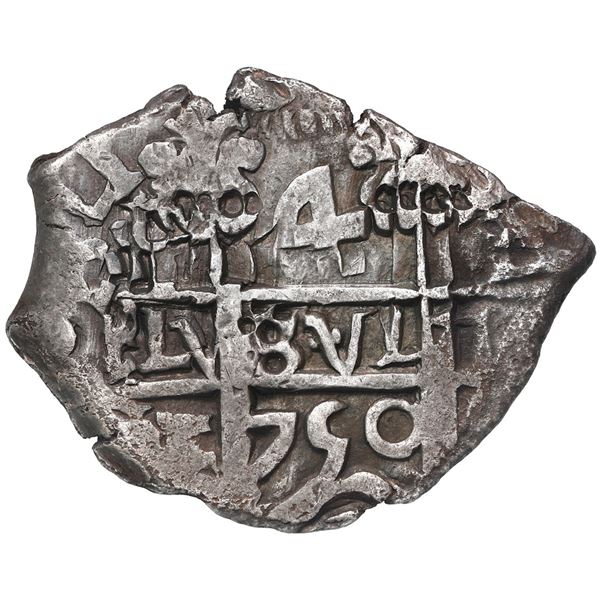 Potosi, Bolivia, cob 4 reales, 1750 E, ex-Rosenheim, ex-Ugaz.