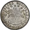 Image 2 : Potosi, Bolivia, 4 soles, 1857 FJ, CONSTITUCIO variety (rare), NGC AU 58, finest known in NGC census