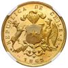 Image 2 : Santiago, Chile, gold 10 pesos, 1863/2, NGC MS 64-star PL, finest known.