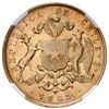 Image 2 : Santiago, Chile, gold 10 pesos, 1863/2, NGC AU 58, ex-Barros Franco.