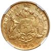 Image 2 : Santiago, Chile, gold 5 pesos, 1859, NGC AU 55 ("top pop"), ex-Barros Franco.