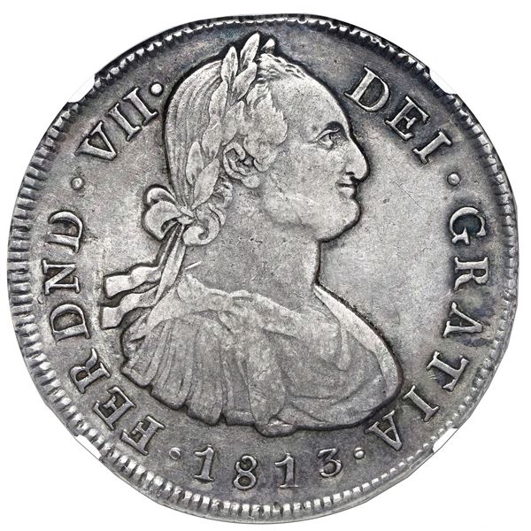 Popayan, Colombia, bust 8 reales, 1813/2 J.F, very rare, NGC VF 35, finest and only example in NGC c