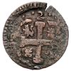 Image 2 : Cartagena, Colombia, copper "imitation cob" 2 reales, fantasy date "822" (ca. 1815), struck over Car