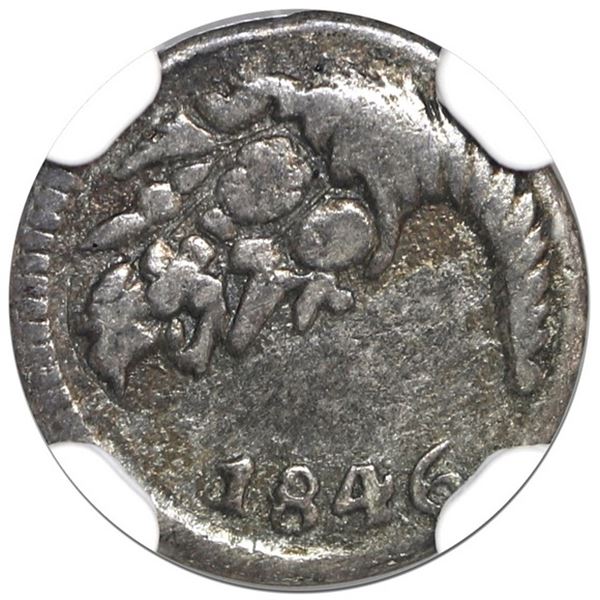 Popayan, Colombia, 1/4 real, 1846, NGC VF 25.