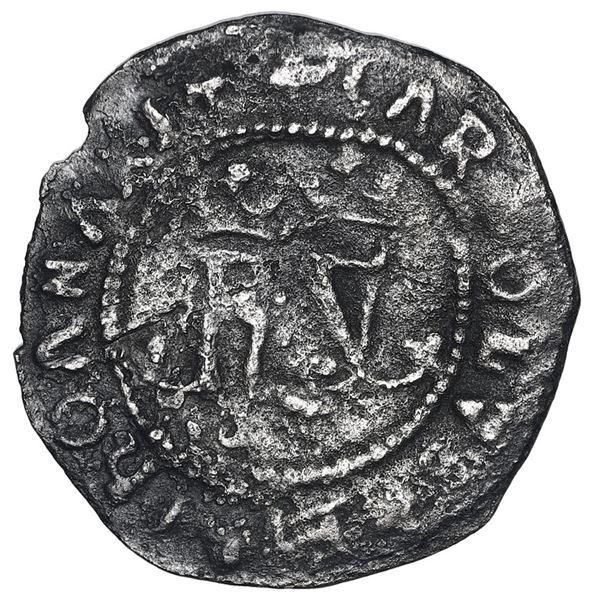 Santo Domingo, Dominican Republic, 1/2 real, Charles-Joanna, no assayer (F), very rare.