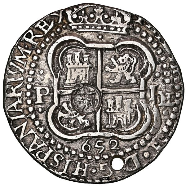 Los Altos (Quetzaltenango), Guatemala, 8 reales, sun-and-mountain countermark (Type I, 1838) on cros