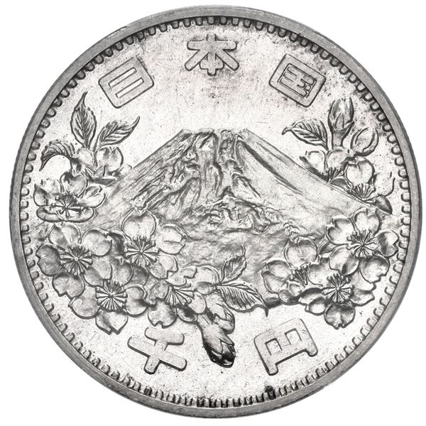 Japan, 1000 yen, Showa 39 (1964), Olympics, PCGS MS 64 PL.