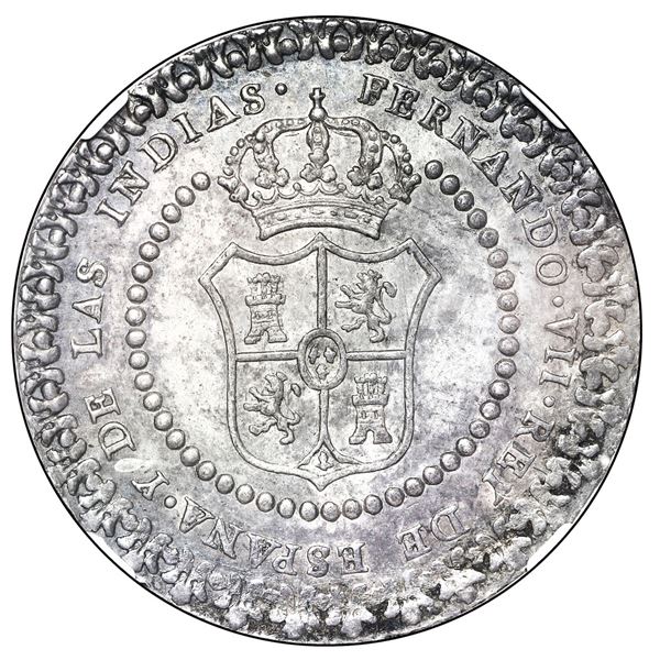 Xalapa (Jalapa), Veracruz, Mexico, 2R-sized proclamation medal, Ferdinand VII, 1808, NGC MS 63, fine