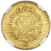 Image 2 : Lima, Peru, gold bust 1/2 escudo, Ferdinand VII, 1817 JP, NGC AU 55.