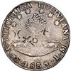 Image 2 : Philippines (under Spain), 8 reales, Isabel II, crowned "Y.II" countermark (Type VI, 1834-37) on a P