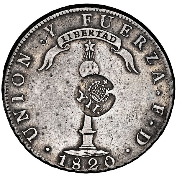 Philippines (under Spain), 8 reales, Isabel II, crowned "Y.II" countermark (Type VI, 1834-37) on a S