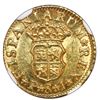Image 2 : Seville, Spain, gold bust 1/2 escudo, Phillip V, 1743 PJ, NGC MS 63.