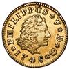 Image 1 : Madrid, Spain, gold bust 1/2 escudo, Philip V, 1745 AJ.