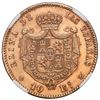 Image 2 : Madrid, Spain, gold 10 escudos, Isabel II, 1868, with 18-68 inside stars, NGC MS 64.