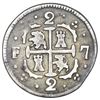 Image 2 : Caracas, Venezuela, 2 reales, Ferdinand VII, 1819 BS, lions at upper left and lower right.