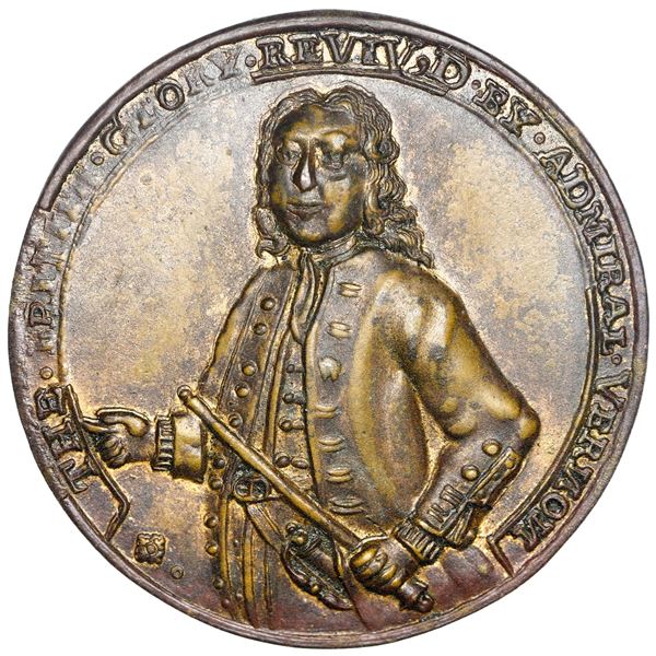 Great Britain, copper alloy Admiral Vernon medal, 1739, Vernon / Porto Bello, rare, ex-Craige, ex-Ad